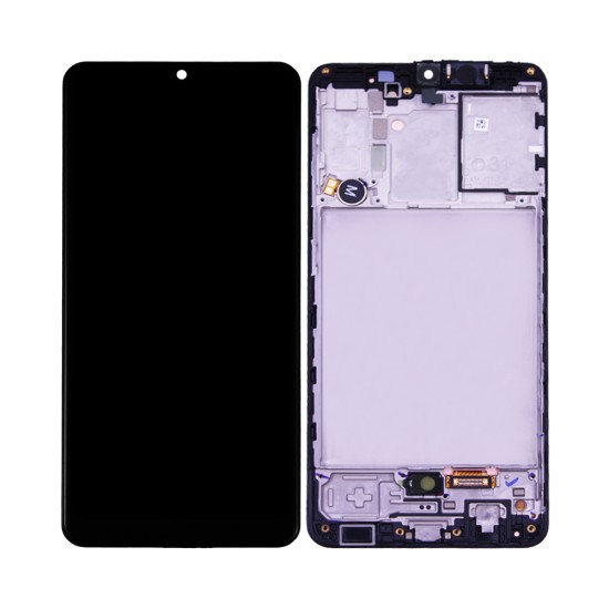 Touch+Display+Frame Samsung Galaxy A31 2020/A315 Service Pack Preto